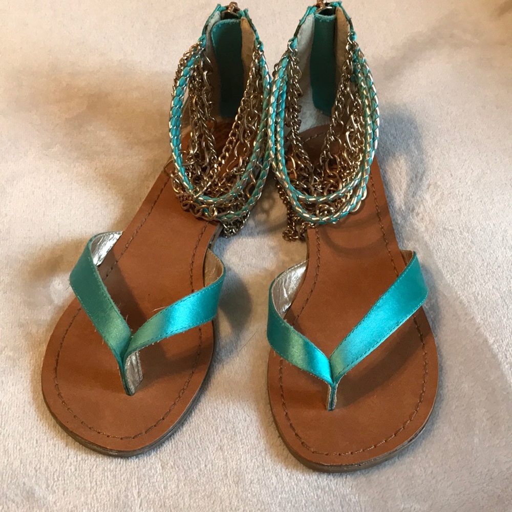 CLOSET CLOSING ZigiSoho strappy blue sandals sz 6